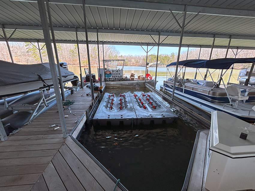 dock float replacement installation
