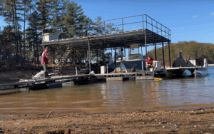 Boat Dock Cable Swap on Lake Lanier