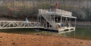 Lake Lanier Boat Dock Re-Float | Stuck Onshore